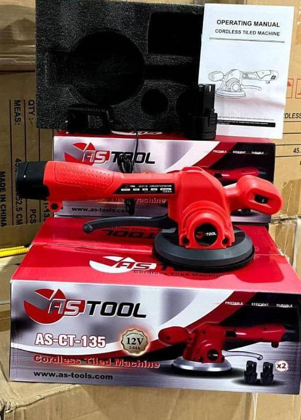 ویبره شارژی و مکنده کاشی و سرامیک AS Tool مدل AS-CT-135 (12 ولت) مدل AS-CT-135