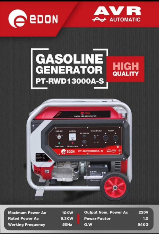 موتور برق بنزینی ۱۰ کیلووات ادون مدل RWD-13000A-S