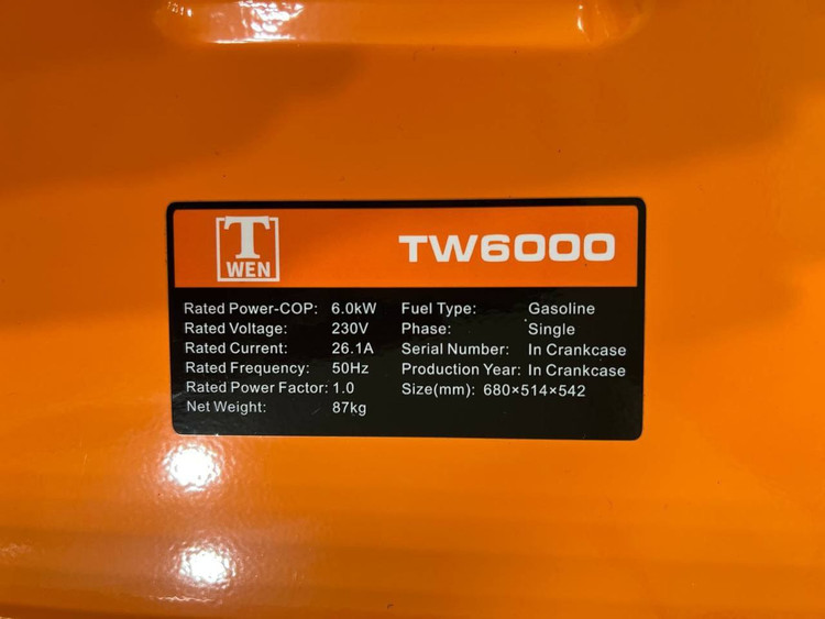 موتور برق بنزینی ۶ کیلووات تیوان مدل TW6000