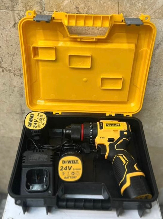 دریل شارژی چکشی براشلس دیوالت مدل 24v