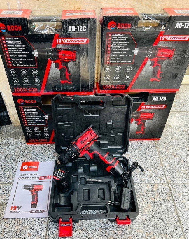 دریل پیچ گوشتی شارژی ادون مدل AD-12C