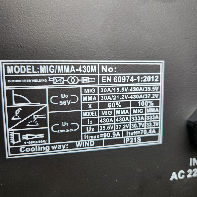 دستگاه جوشکاری Co2 و الکترود صنعتی اینتیمکس ۴٣٠ آمپر اینتیمکس مدل Mig/MMa-430