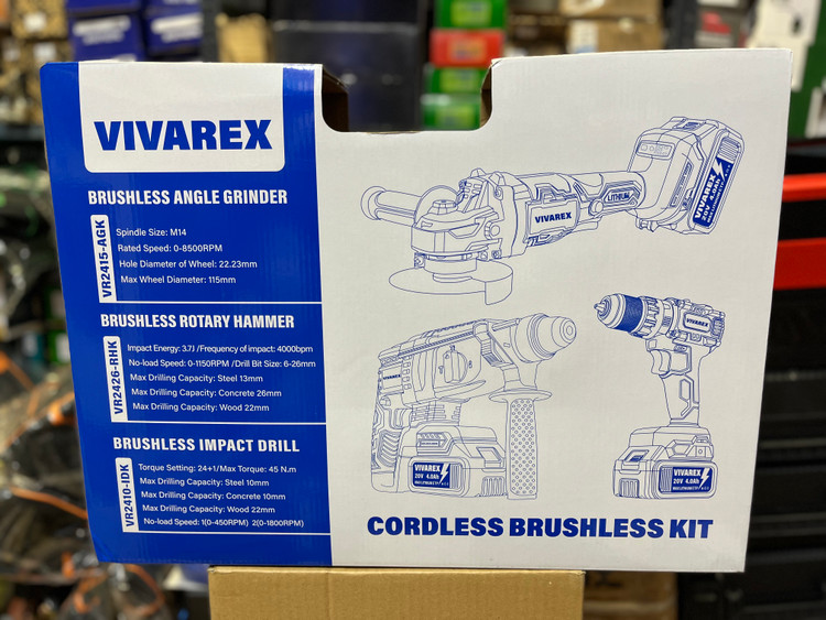کیت شارژی براشلس 3 عددی ویوارکس VR2403-BCK