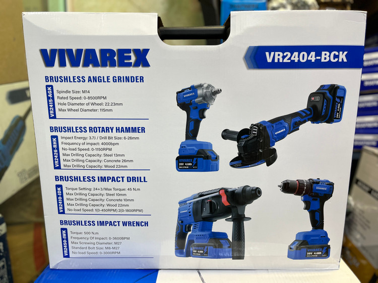 کیت شارژی ۴ عددی براشلس ویوارکس مدل VR2404BCK