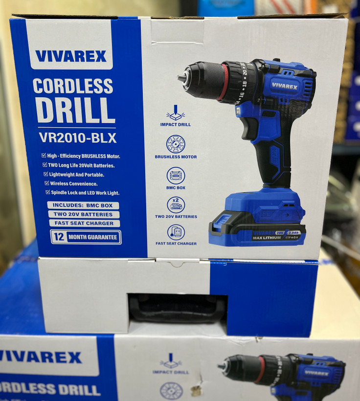 دریل پیچ گوشتی شارژی براشلس ویوارکس مدل VR2010-BLx