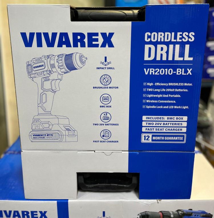 دریل پیچ گوشتی شارژی براشلس ویوارکس مدل VR2010-BLx