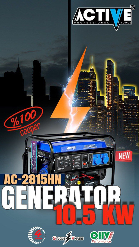 موتور برق بنزینی ۱۰/۵ کیلووات اکتیو مدل AC-2815HN
