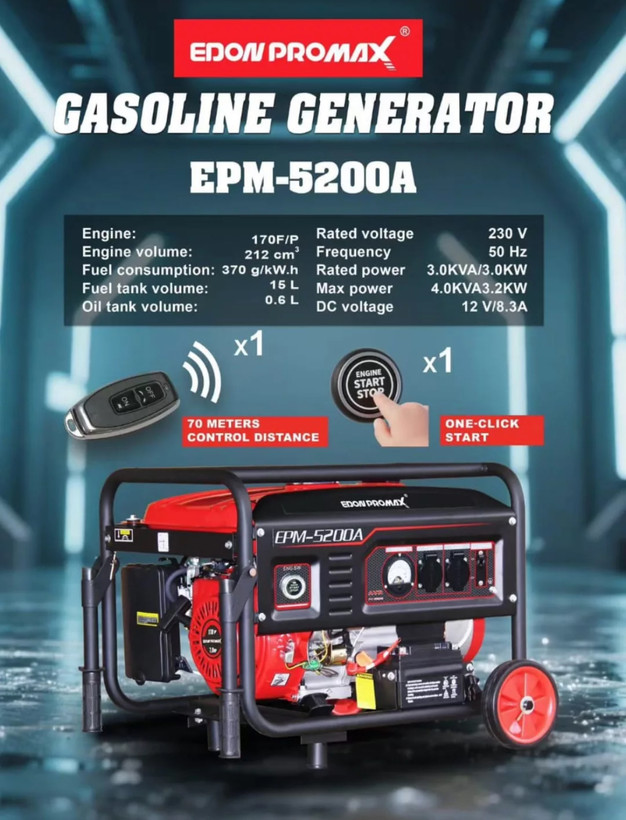 موتور برق بنزینی ۳/۵ کیووات ادون پرو مکس مدل EPM-5200A