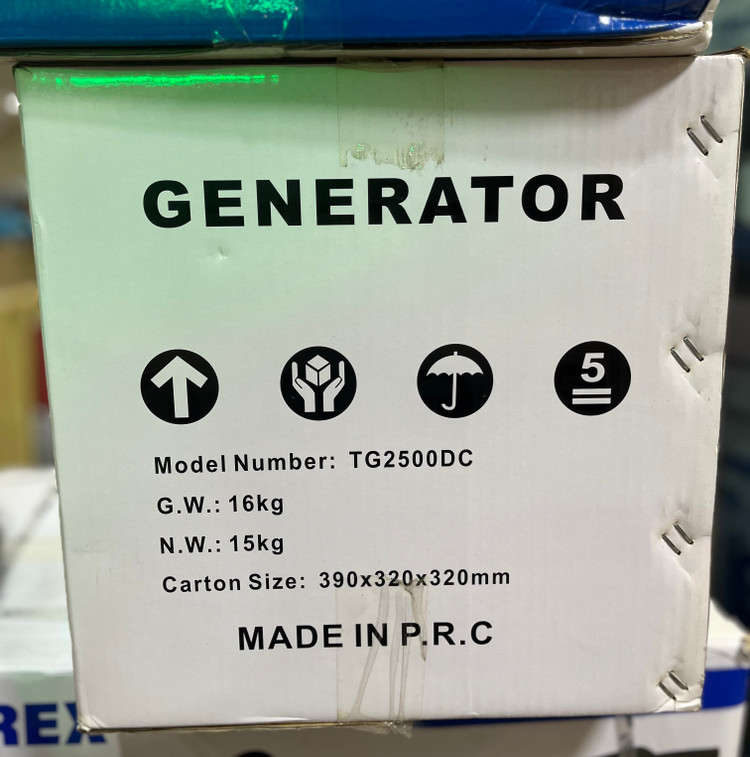 موتور برق بنزینی 800 وات سوپر تایگر مدل TG2500DC