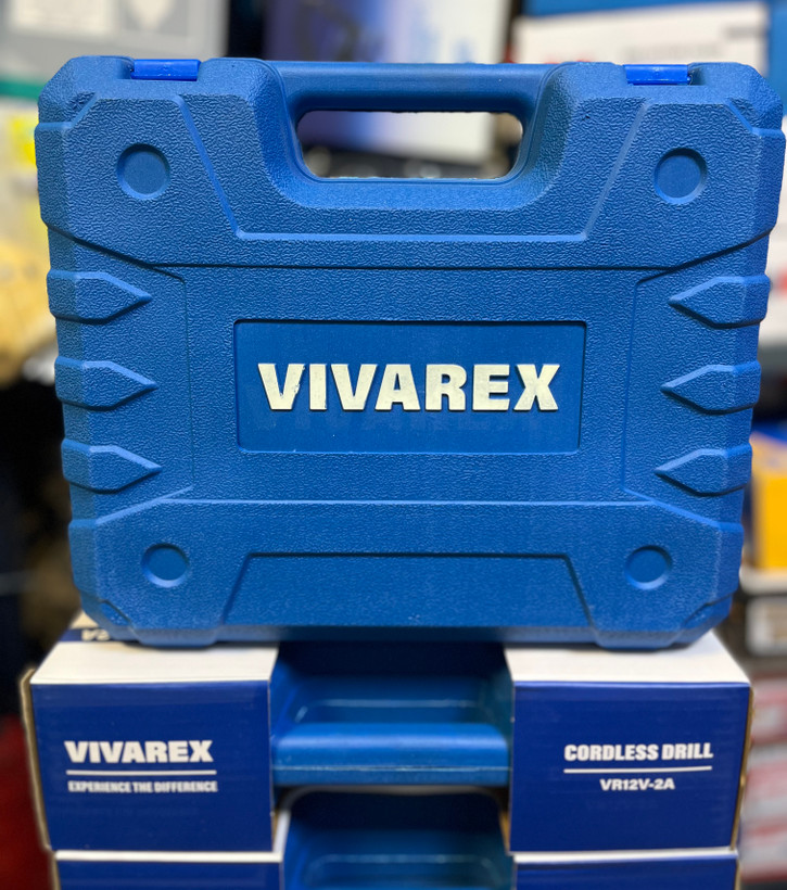 دریل پیچ گوشتی شارژی دو باطری با لوازم ویوارکس مدل VR12V-2A