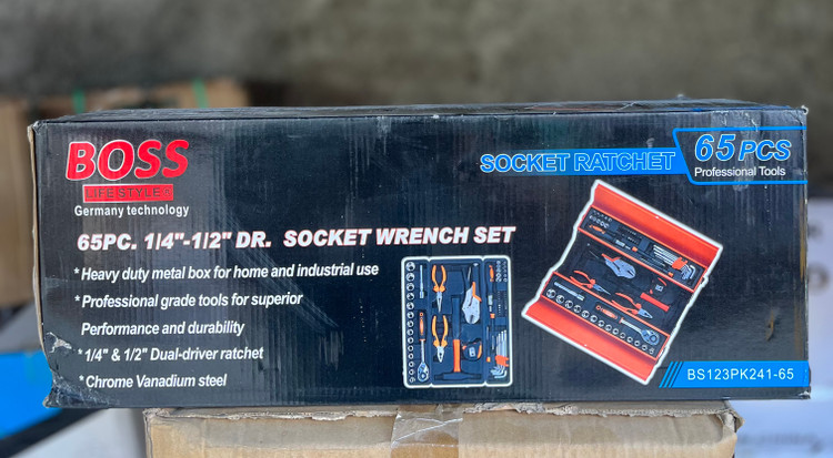 جعبه بکس و ابزار ۶۵ عددی باس مدل 65PCS