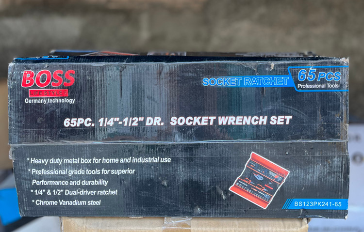 جعبه بکس و ابزار ۶۵ عددی باس مدل 65PCS
