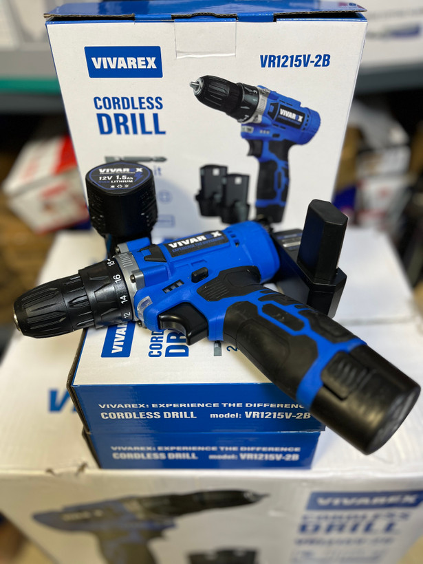 دریل پیچ گوشتی شارژی ۱۲ ولت دو باطری ویوارکس مدل VR1215V-2B