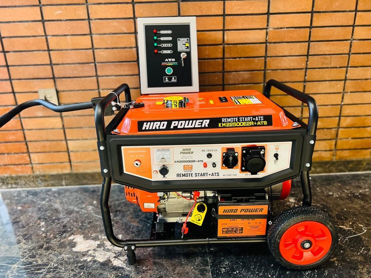 موتور برق بنزینی ۱۰ کیلووات هیروپاور مدل KM22500ER2+ATS