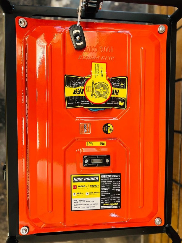 موتور برق بنزینی ۱۰ کیلووات هیروپاور مدل KM22500ER2+ATS