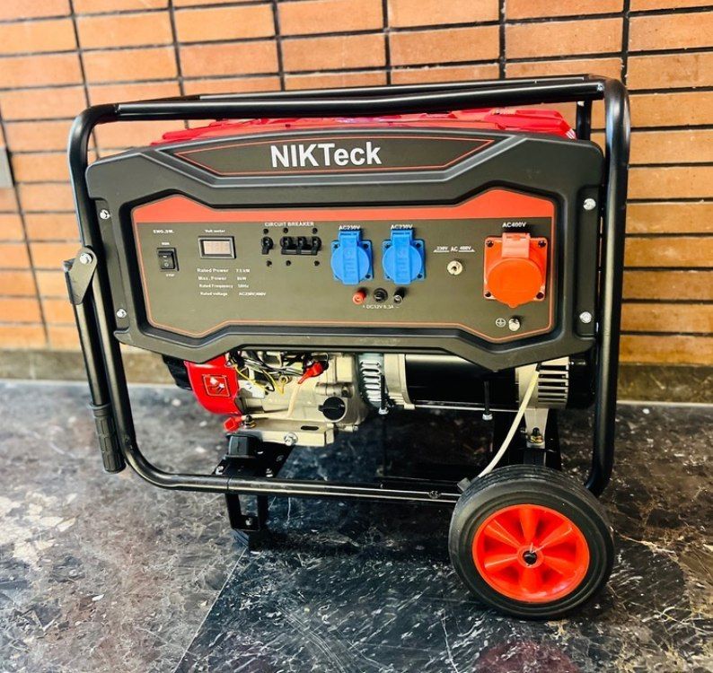 موتور برق بنزینی ۸ کیلووات تک فاز سه فاز نیک تک مدل NIKTeck