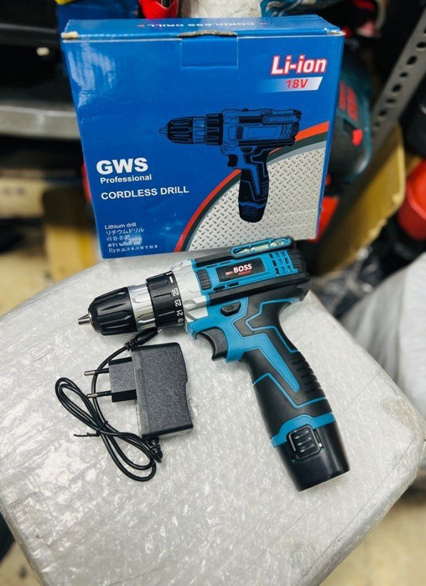 دریل پیچ گوشتی شارژی تک باطری ۱۸ ولت نیم تنه فلزی باس مدل GWS18V