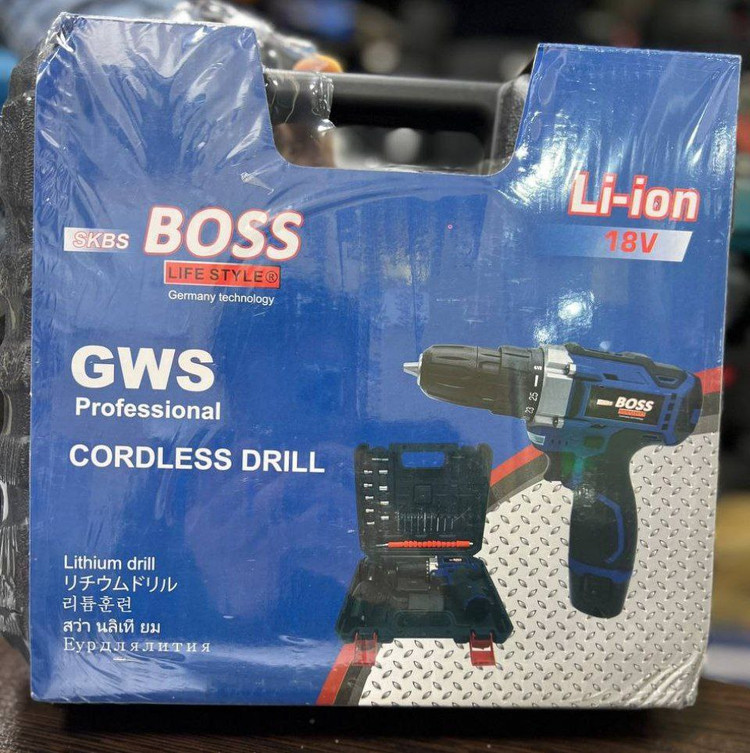 دریل پیچ گوشتی شارژی نیم تنه فلزی باس مدل GWS-18V