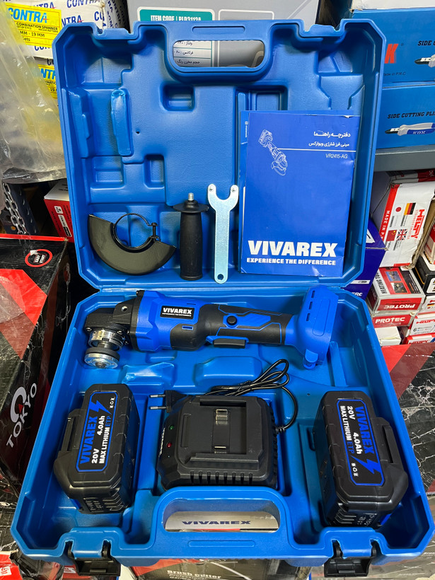 مینی فرز شارژی ۱۱۵ میلی متر براشلس ویوارکس مدل VR2415-AG