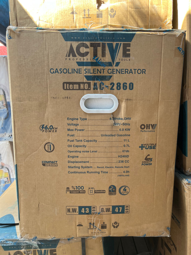 موتور برق بنزینی ۶ کیلووات اینورتر سایلنت اکتیو مدل AC-2860