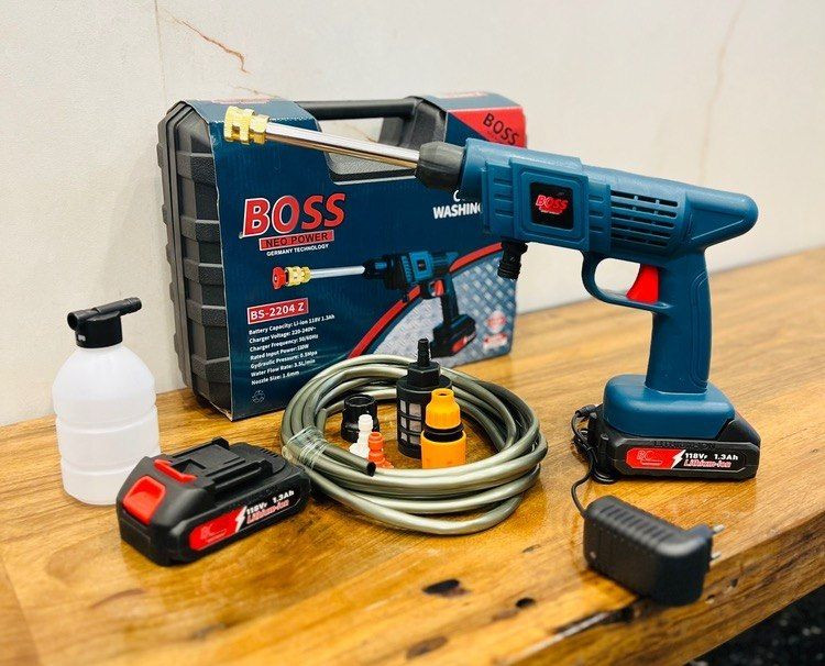 کارواش و سمپاش شارژی شارژی دو باطری ۱۱۸ ولت باس مدل BS-2204Z