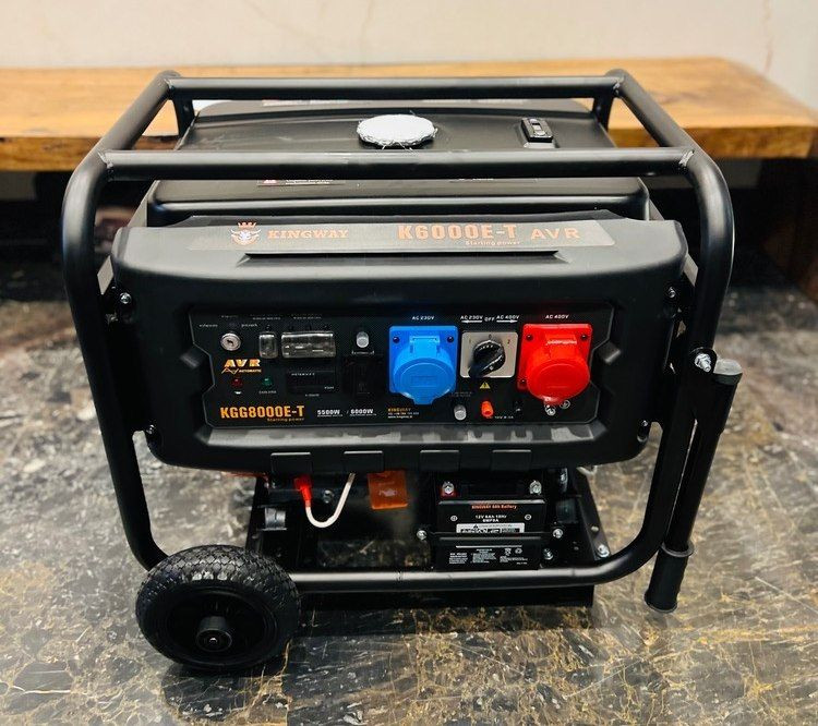 موتور برق بنزینی ۶ کیلووات کینگ وی مدل K6000E-T تکفاز سه فاز
