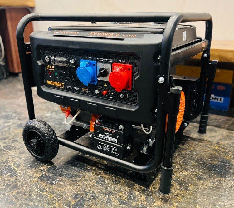 موتور برق بنزینی ۶ کیلووات کینگ وی مدل K6000E-T تکفاز سه فاز