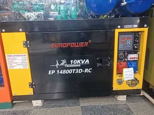 موتور برق گازوئیلی ۱۰ کیلووات سوپر سایلنت یورو پاور مدل EP14800T3D-RC تکفاز سه فاز