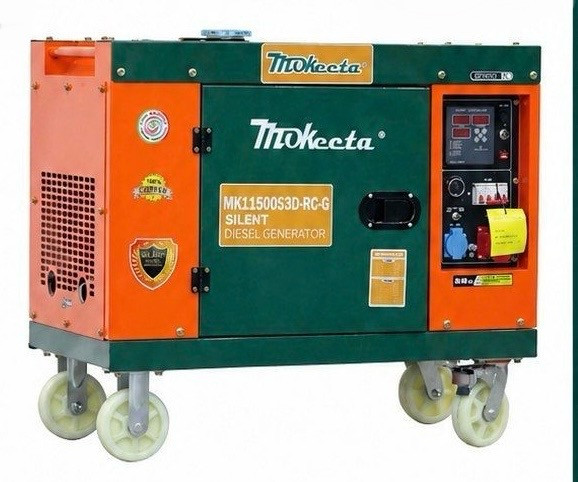 موتور برق گازوئیلی ۹ کیلووات سوپر سایلنت موکیتا مدل MK11500S3D-RC-G تکفاز سه فاز